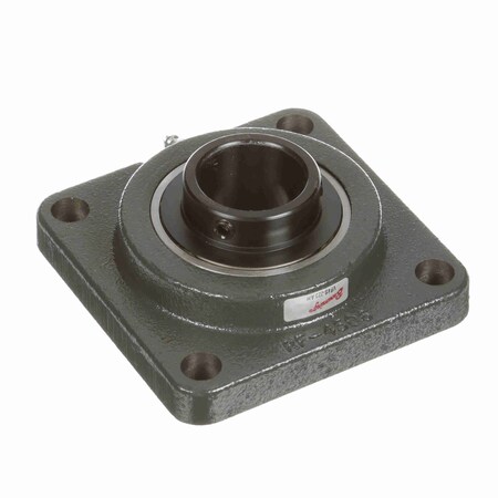 Browning Mounted Cast Iron Four Bolt Flange Ball Bearing, 52100 Bearing Steel, Setscrew Lock VF4S-223 AH